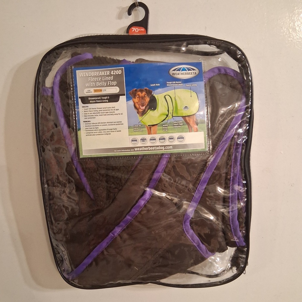 Weatherbeeta Dog Windbreaker 28" 70 Cm‎ In Package Used Purple